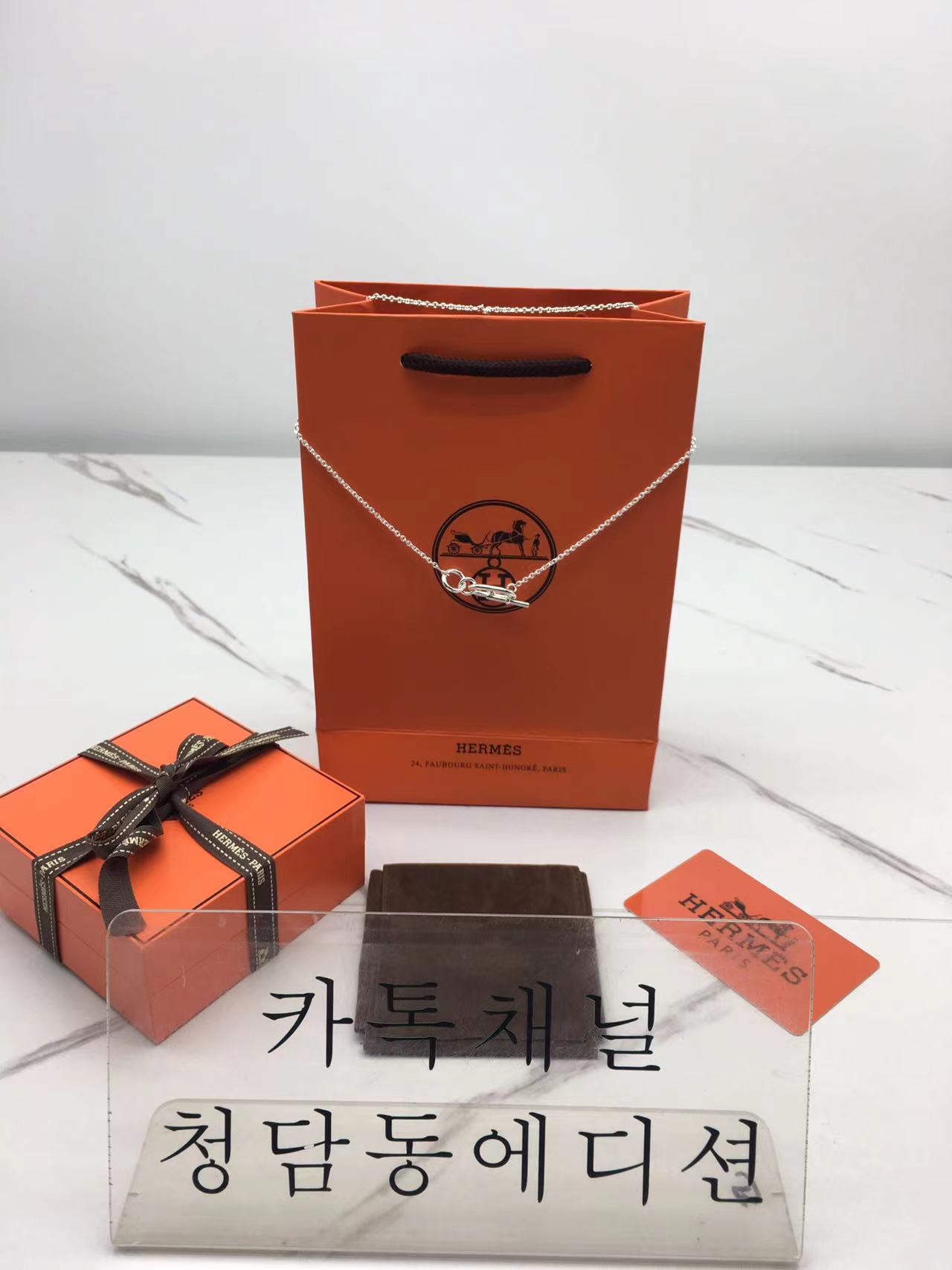 에르메스 hermes 샹달 목걸이 (골드,화이트골드 2color)