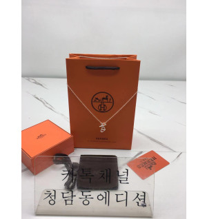 에르메스 hermes 아뮬렛 샹달 하트 펜던트 목걸이