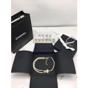 샤넬 chanel 크라운 펄 더블 목걸이