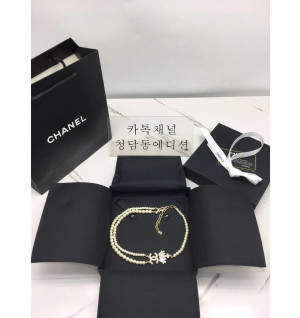 샤넬 chanel 크라운 펄 더블 목걸이