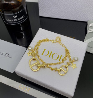 디올 dior cd 더블 레이어 브레이슬릿